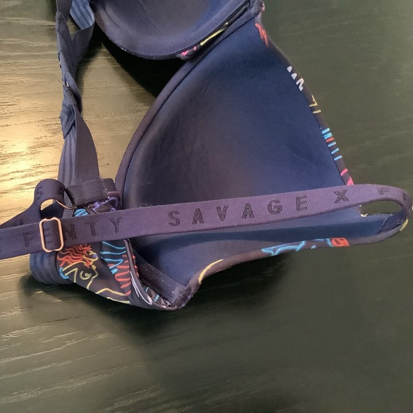 Savage x Fenty Neon Navy Chic Balconette Bra 34DDD - Picture 6 of 9